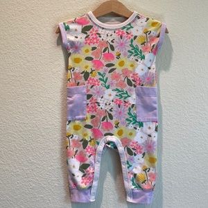 3/$12 Cat & Jack- Floral Romper with Pockets (3-6 months)